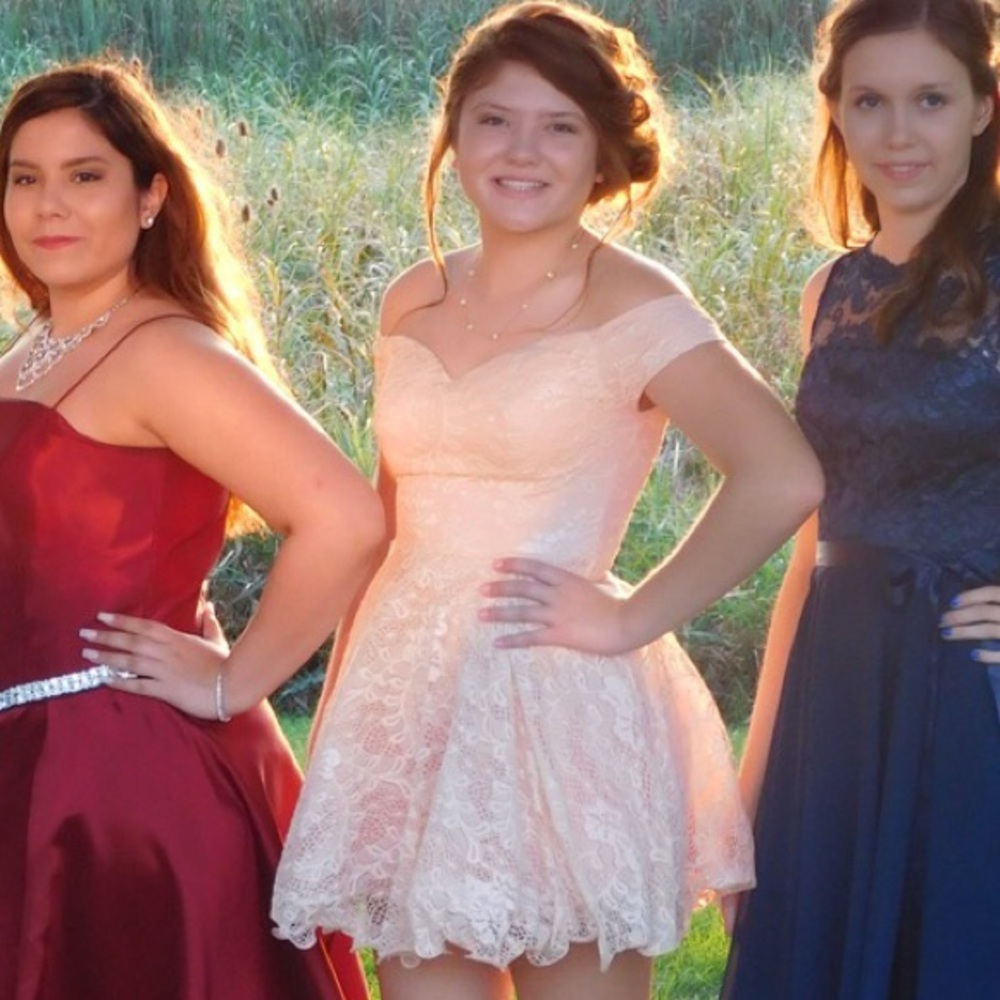 Pink Off The Shoulder Dress